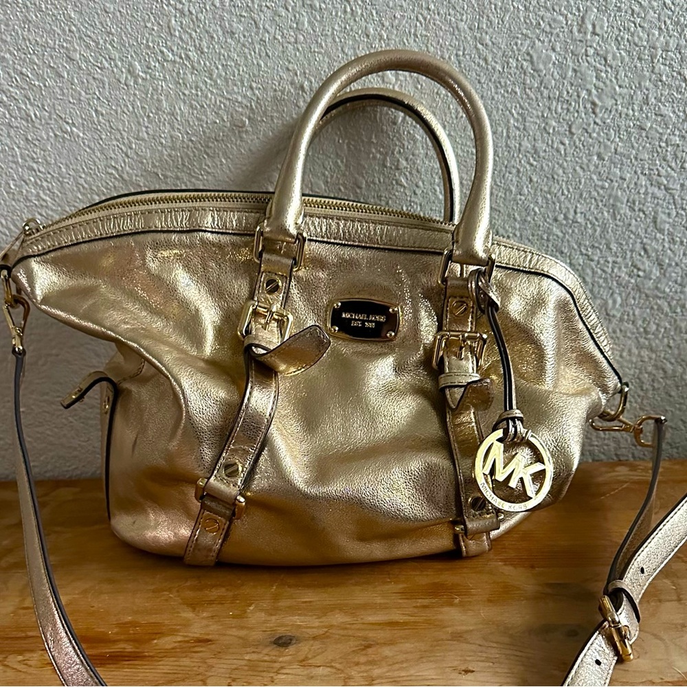 Gold MK crossbody purse